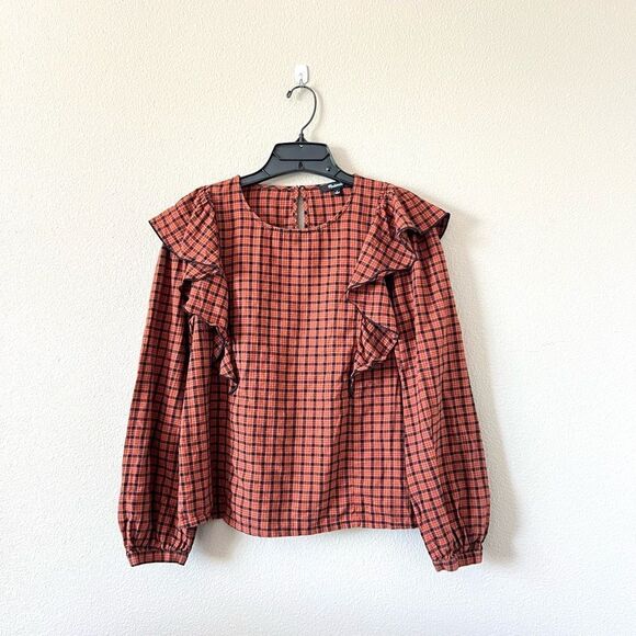 Madewell Ruffle-Front Plaid Top - Picture 5 of 13